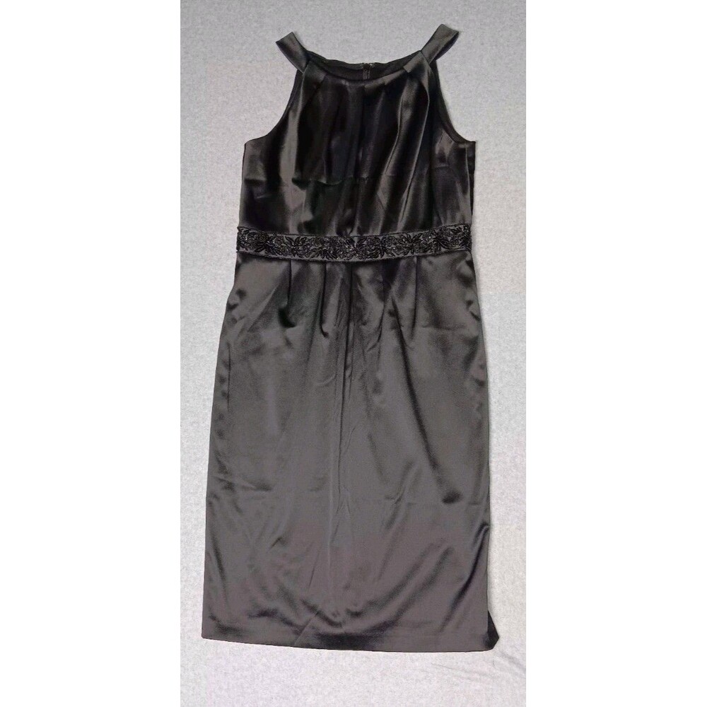 Cachet Sleeveless Beaded Formal Dress Womens Size 6 Black Prom Dance Ball